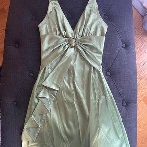 Silk green dress